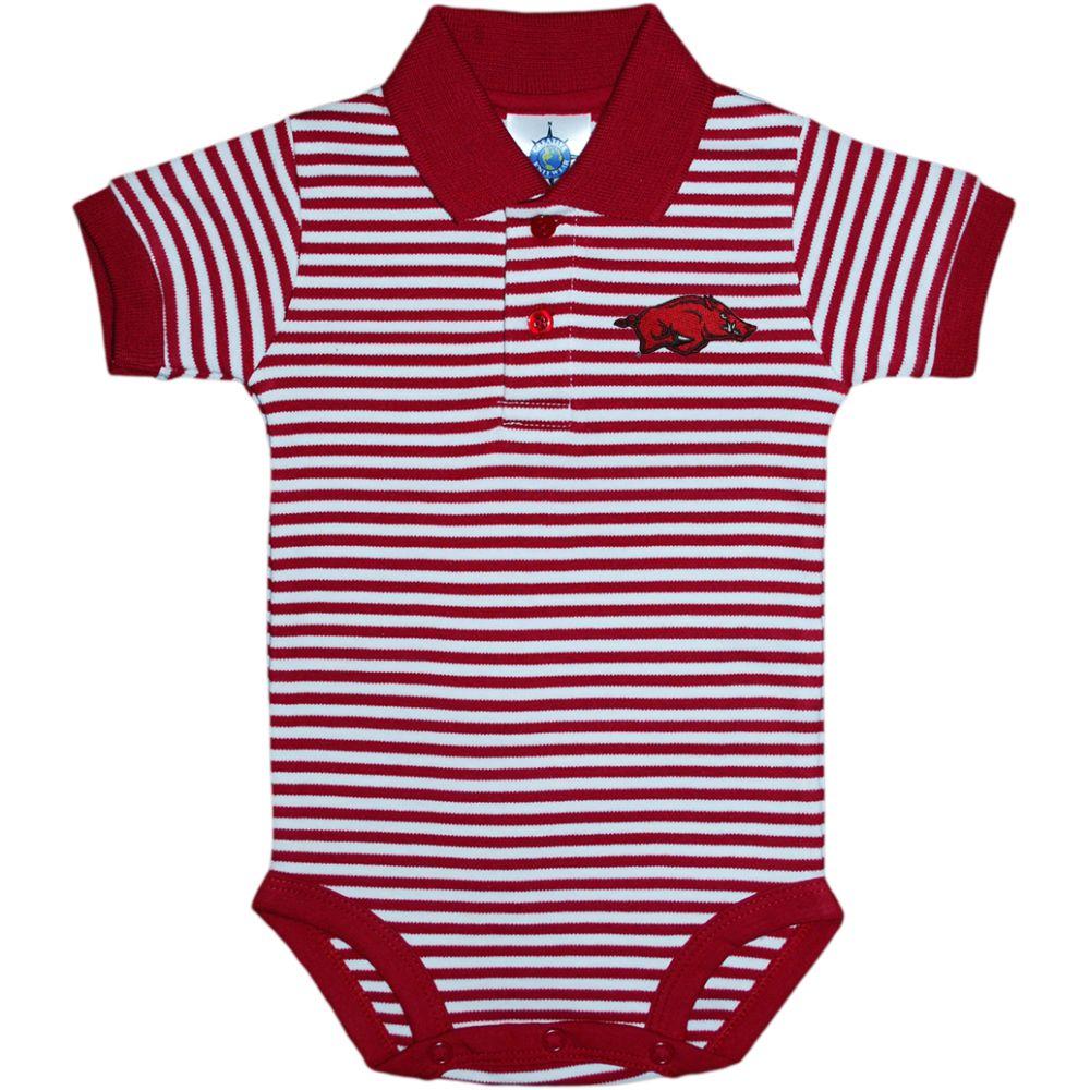 Arkansas Razorbacks Striped Polo Bodysuit
