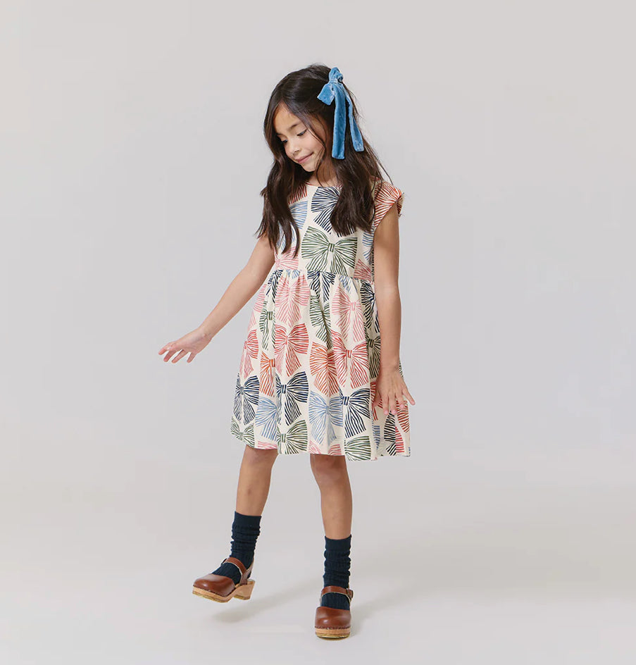 Multi Striped Bows Adaline Dress