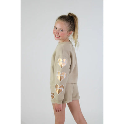 Football Heart Appliqué Sweatshirt