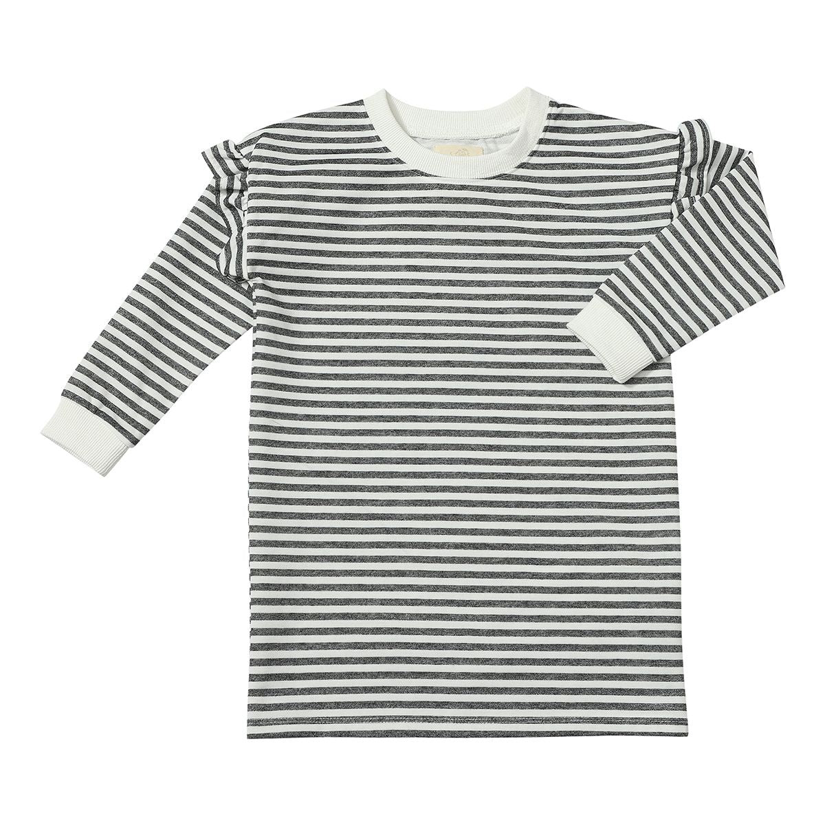 Charcoal Shimmer Stripe Cora Dress