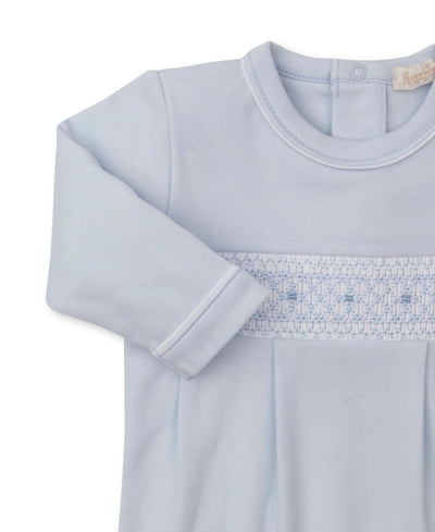 Light Blue Hand Smocked Footie CLB 25