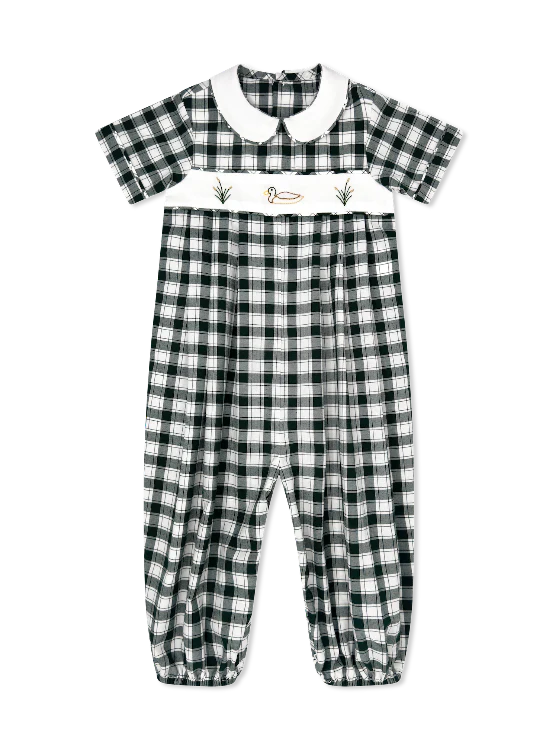 Gardner Green Check Mallard River Romper