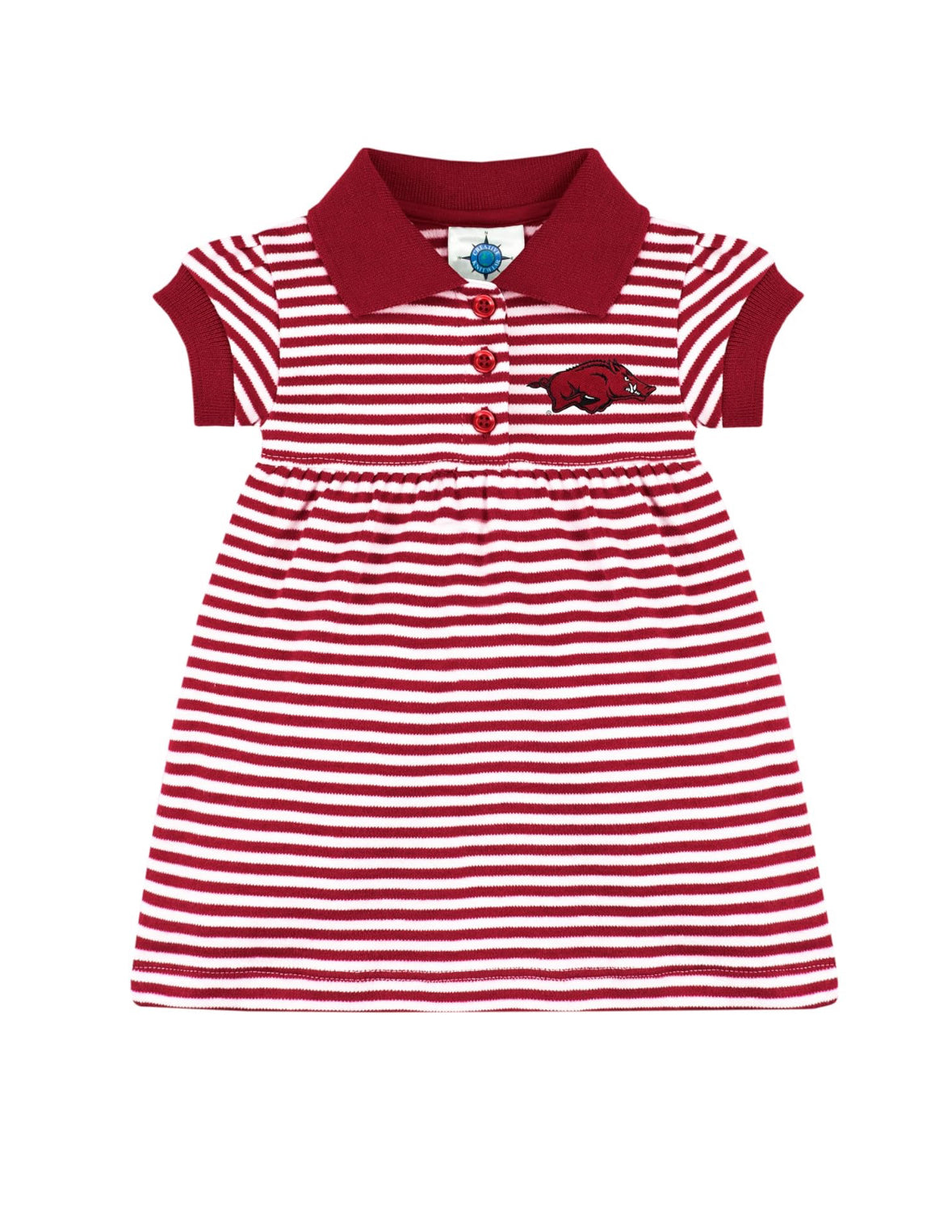Arkansas Razorbacks Striped Dress with Bloomers