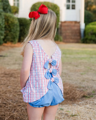Patriotic Knit Kinley Knot Bloomer Set