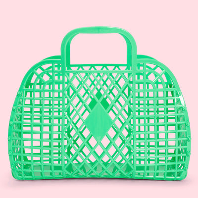 Small Retro Basket- Green