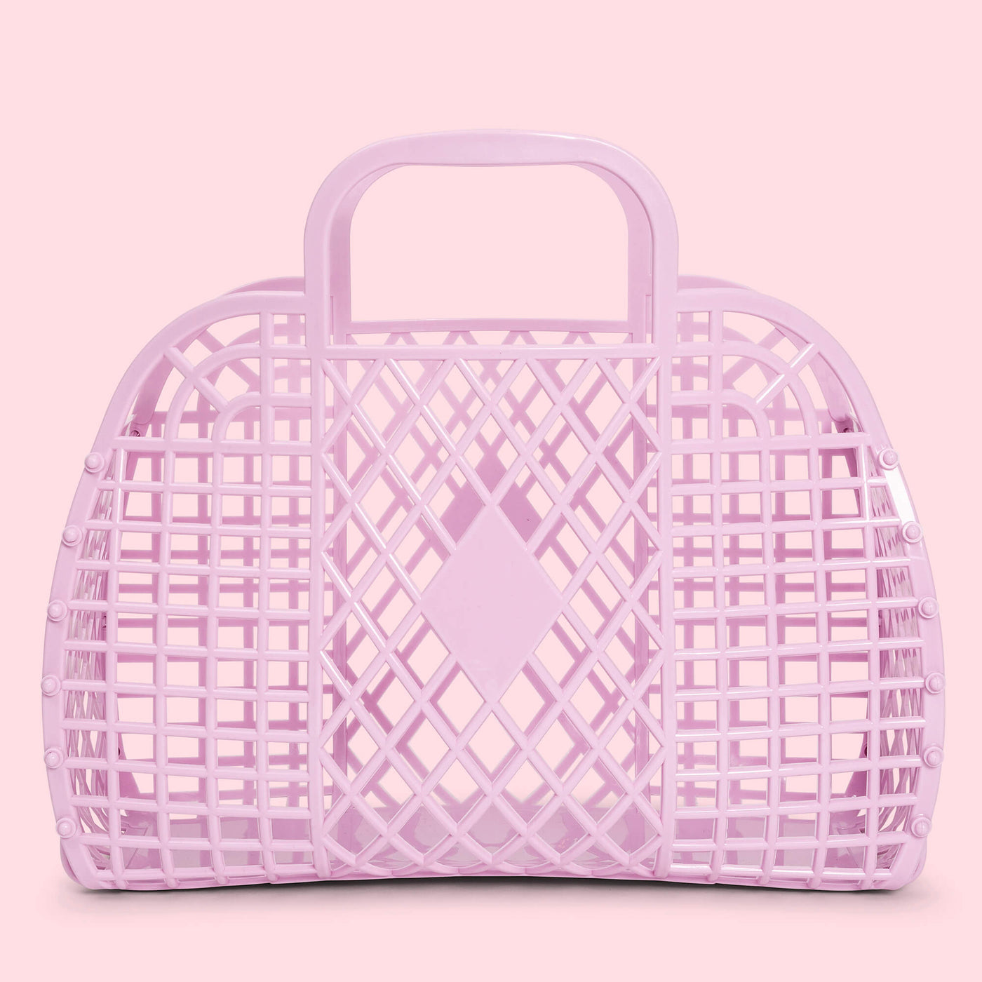 Large Retro Basket- Lilac