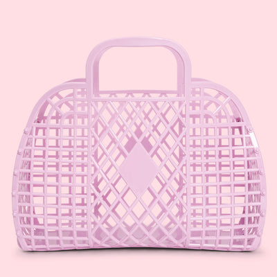 Large Retro Basket- Lilac