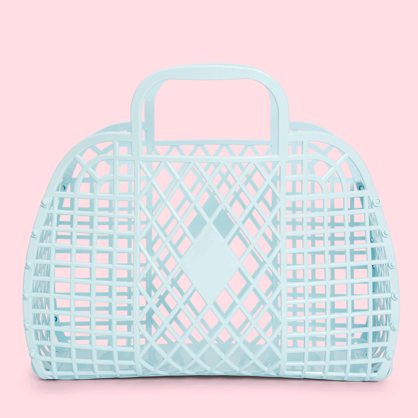 Large Retro Basket- Blue