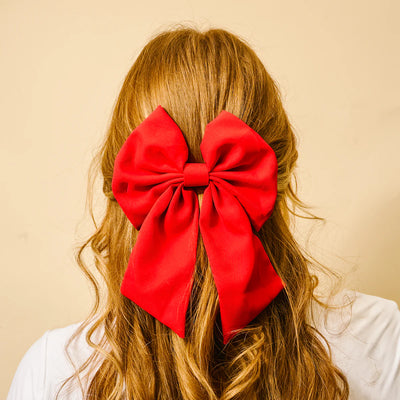 Red Game Day Classic Hair Bow