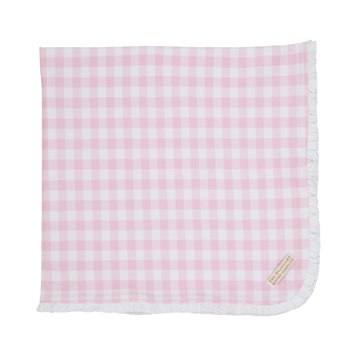 Palm Beach Pink Gingham Baby Buggy Blanket