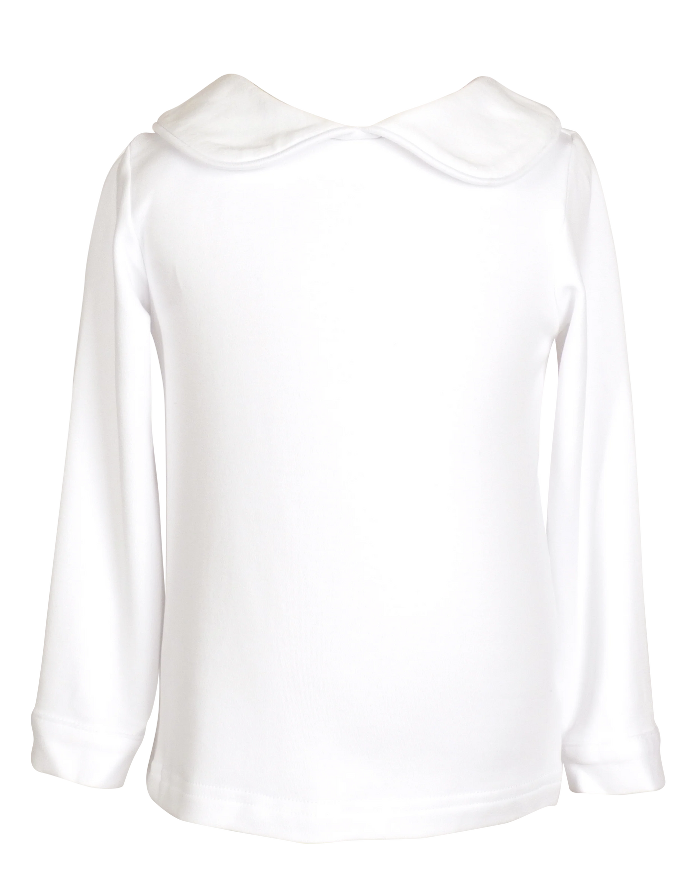 White Long Sleeve Porter Peter Pan Collar Shirt