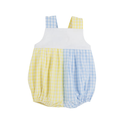 Buckhead Blue Gingham and Lake Worth Yellow Gingham with Worth Avenue White Branham Bubble
