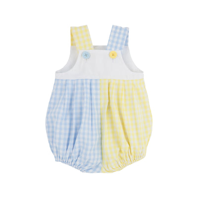 Buckhead Blue Gingham and Lake Worth Yellow Gingham with Worth Avenue White Branham Bubble
