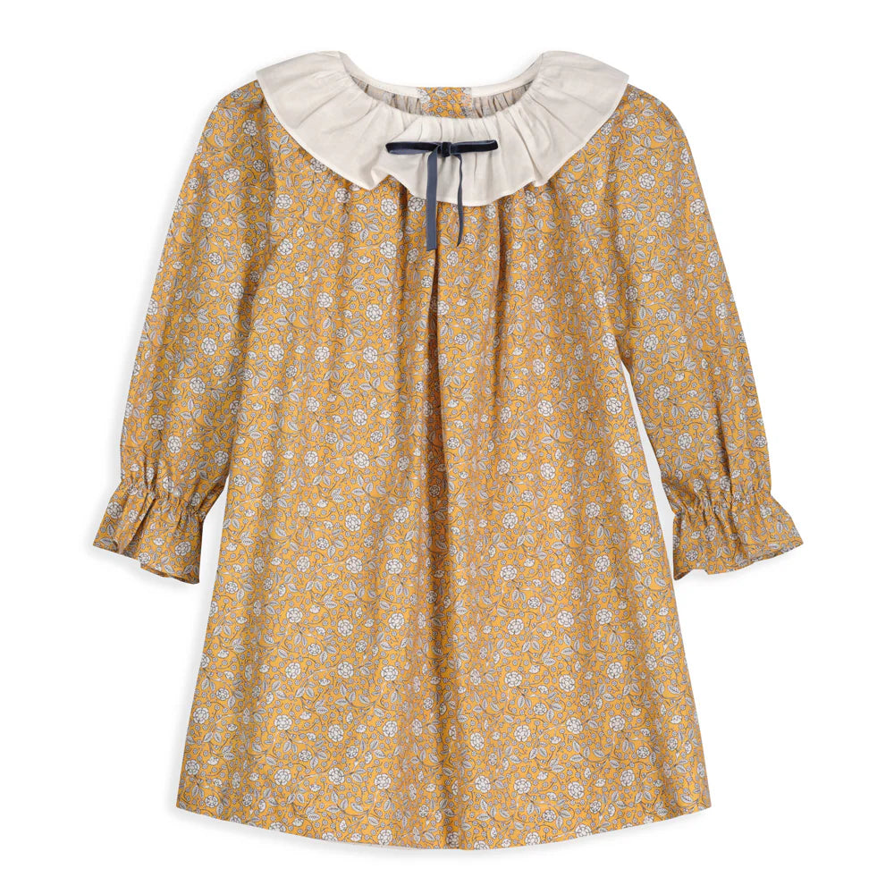 Breton Dress with Bow- Goldie Floral