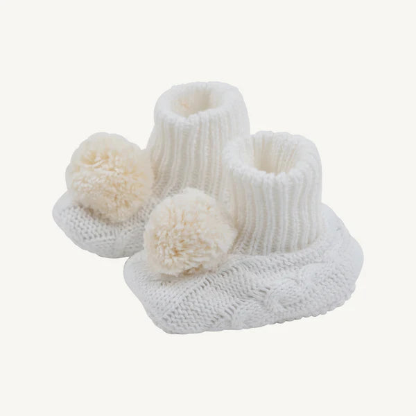Worth Avenue White with Palmetto Pearl Bryer Booties