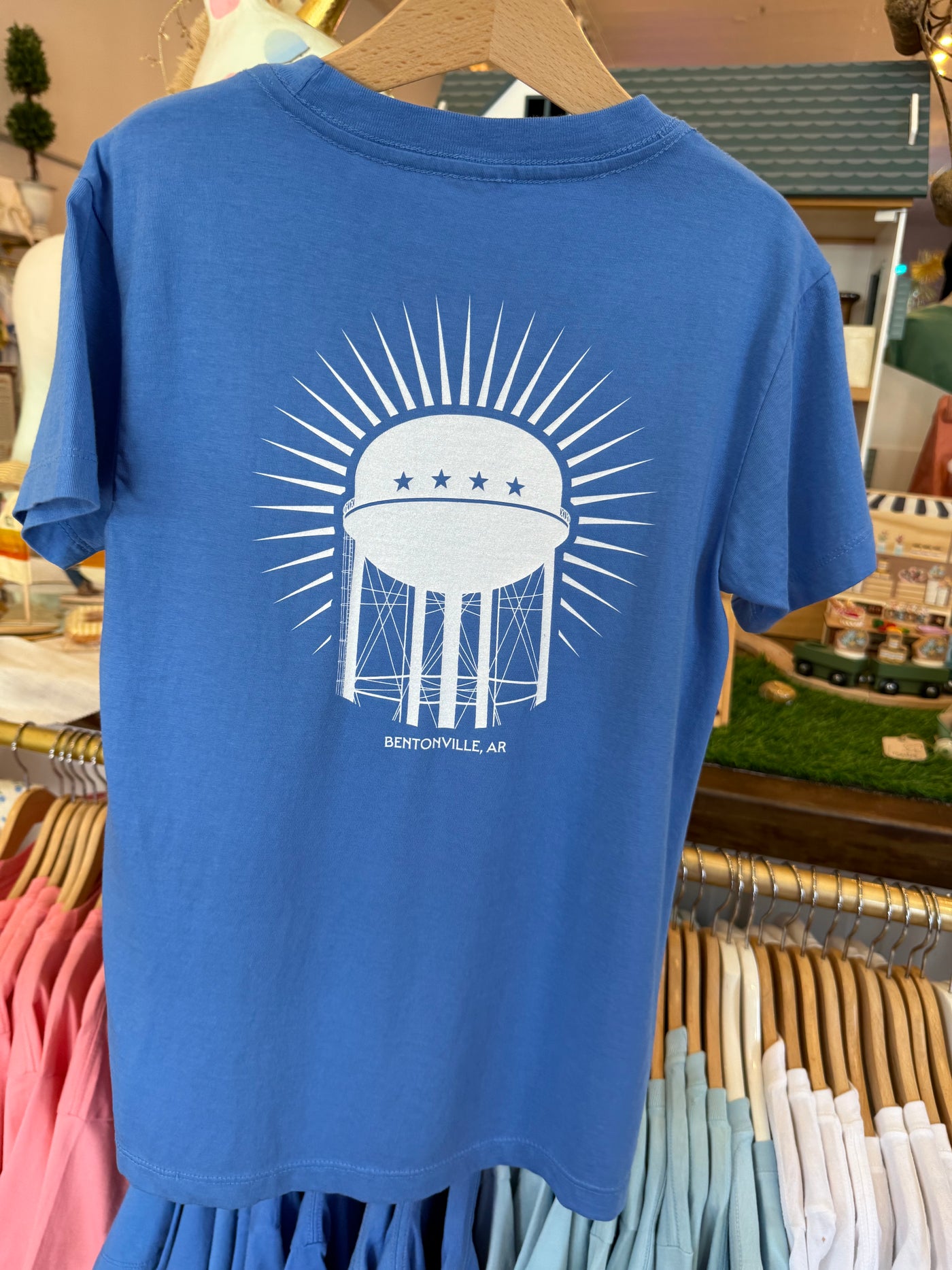 Blue Bentonville, Arkansas Watertower Tee