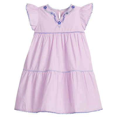 Positano Dress - Hydrangea Embroidery