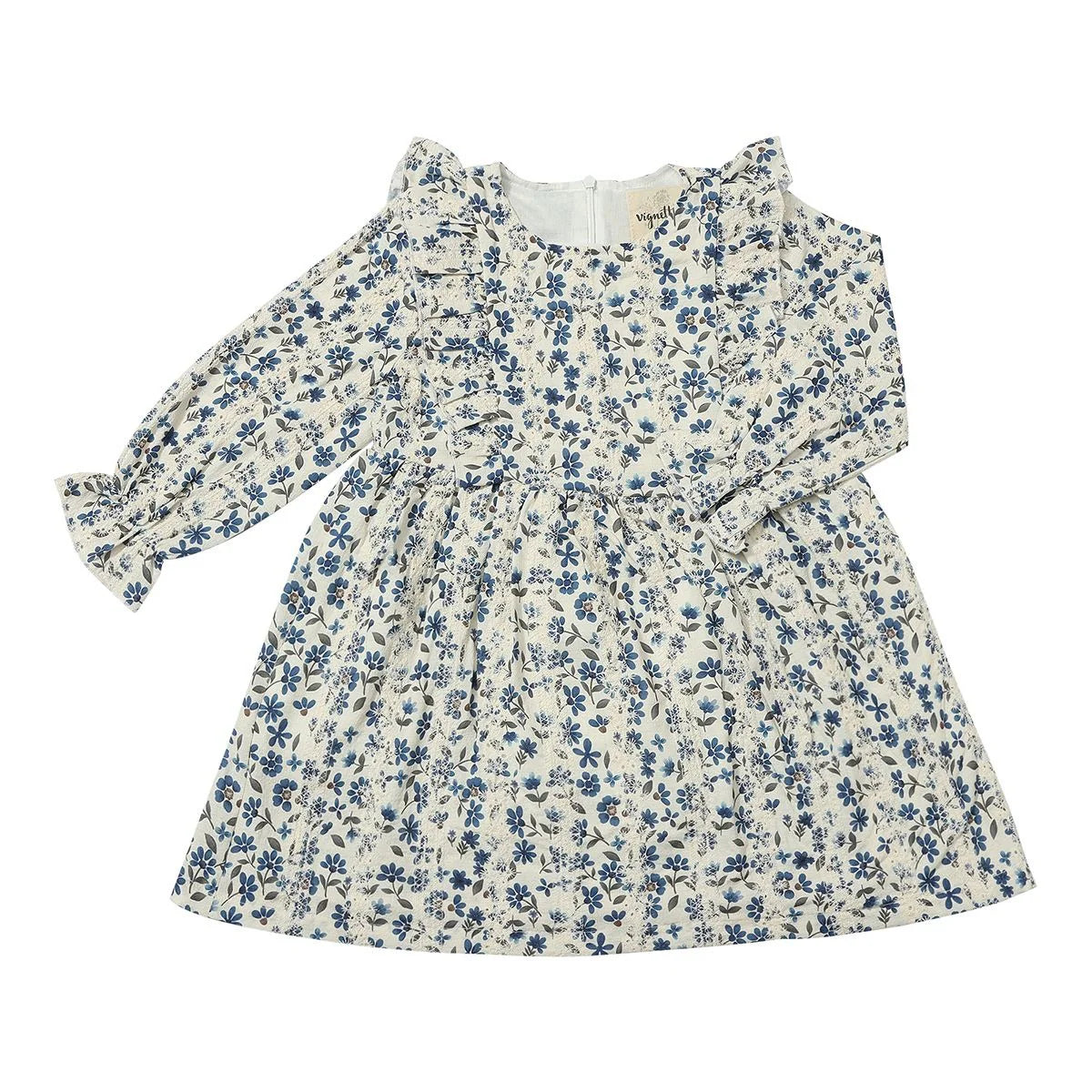 Blue Floral Eyelet Sloane Dress