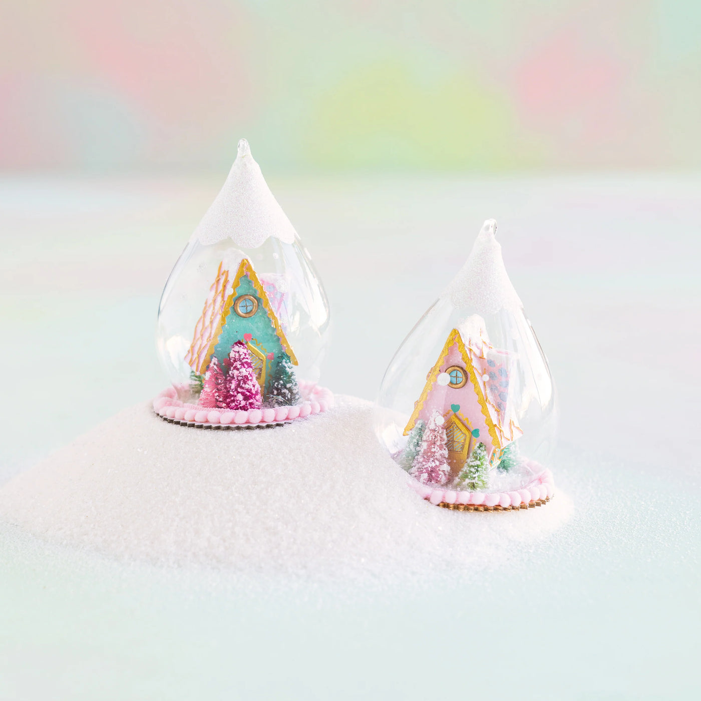 Gingerbread Cottage Dome Ornament