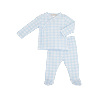 Buckhead Blue Gingham Cameron Cross-Front Set