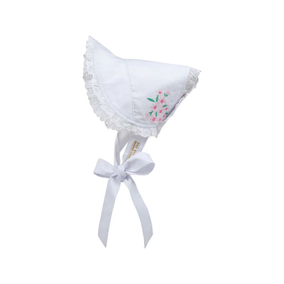 Worth Avenue White with Flower Embroidery Catesby Country Club Bonnet