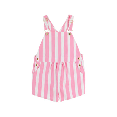 Hamptons Hot Pink Stripe Channing Choo Choo Overalls