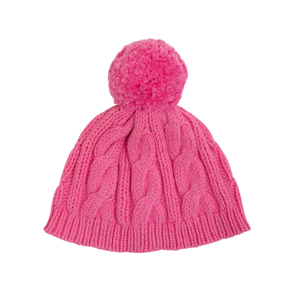 Hamptons Hot Pink Collins Cable Knit Hat