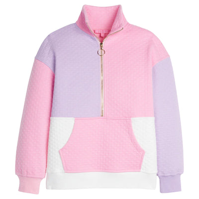 Pink and Lilac Color Block Pullover