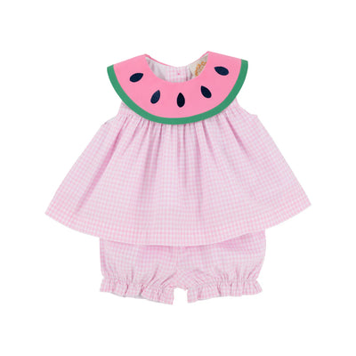 Greenbrier Gingham Watermelon Sleeveless Tabitha's Teacher's Pet Set