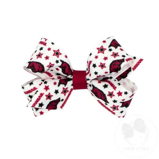 Mini College Star Print Bow