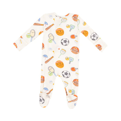 Sports Ball Friends 2 Way Zipper Footie