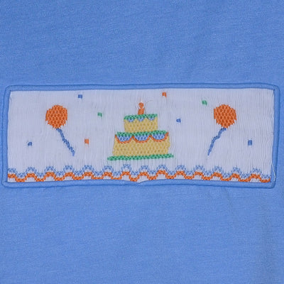 Smocked Birthday Blue Houston Shirt