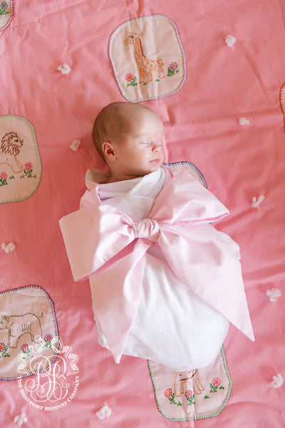 Palm Beach Pink Bow Swaddle