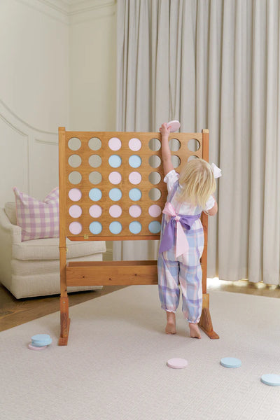 Peach Blossom Plaid Sleeveless Rebecca Romper