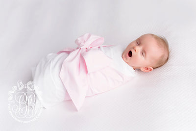 Palm Beach Pink Bow Swaddle