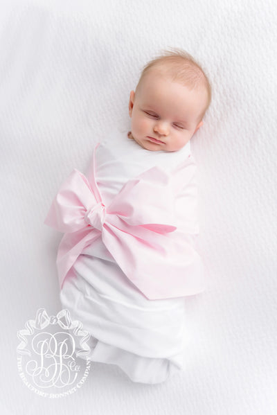 Palm Beach Pink Bow Swaddle