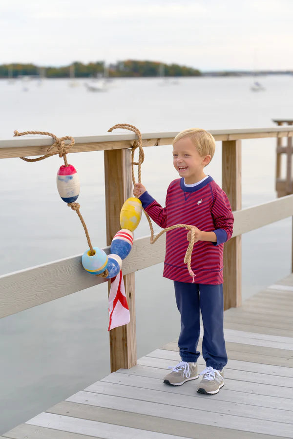 Richmond Red & Nantucket Navy Stripe Cassidy Comfy Crewneck