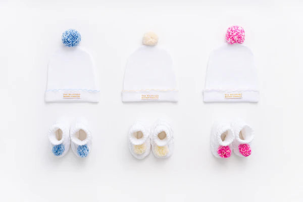 Worth Avenue White with Palm Beach Pink & Hamptons Hot Pink Bryer Booties