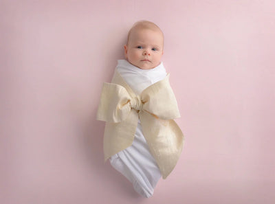 Pearl Strand Silk Bow Swaddle