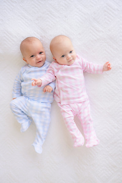 Buckhead Blue Gingham Cameron Cross-Front Set