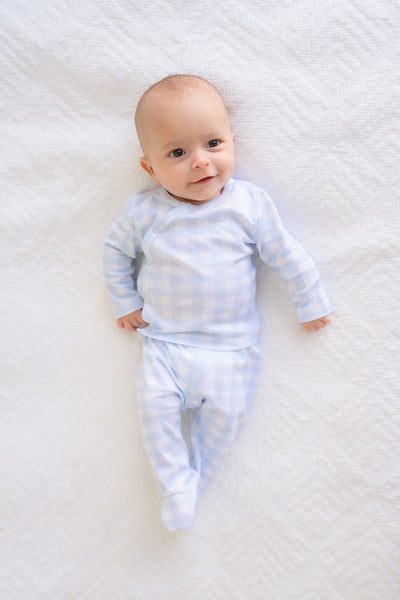 Buckhead Blue Gingham Cameron Cross-Front Set