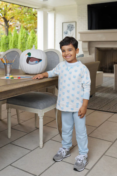 Buckhead Blue with Palmetto Pearl Stork Gates Sweeney Sweatpants