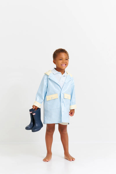 Buckhead Blue Gingham with Lake Worth Yellow Gingham Liquid Sunshine Slicker