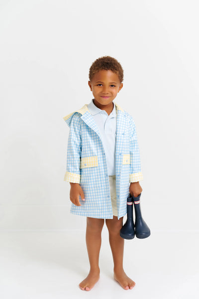 Buckhead Blue Gingham with Lake Worth Yellow Gingham Liquid Sunshine Slicker