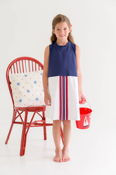 Nantucket Navy With Richmond Red And Worth Avenue White Lizzie's Luxe Leisure Dress