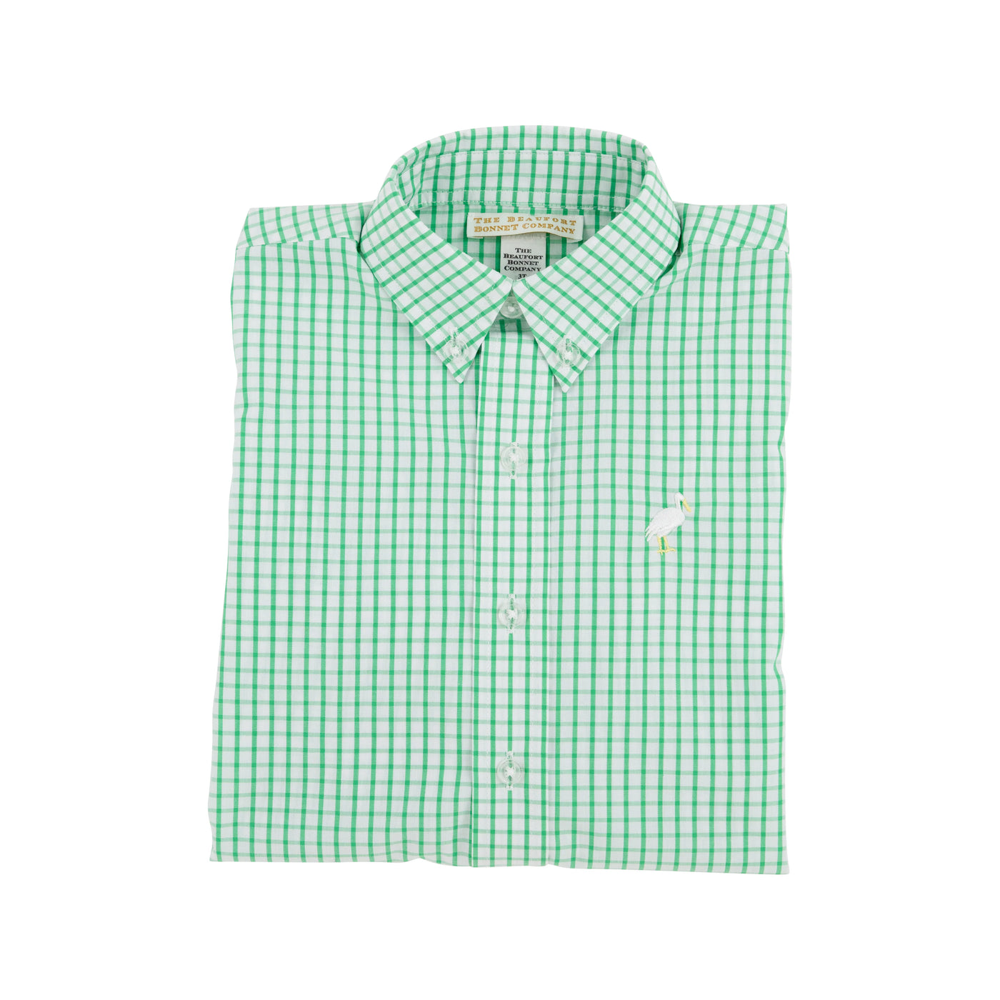Kiawah Kelly Green Windowpane Dean's List Dress Shirt