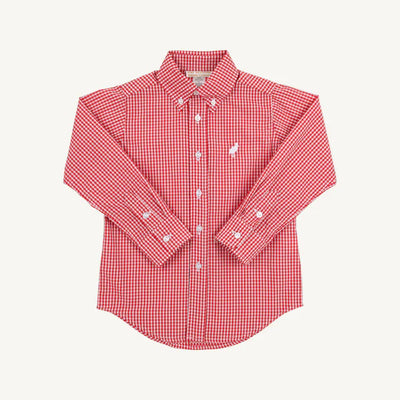 Richmond Red Mini Gingham Dean's List Dress Shirt