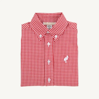Richmond Red Mini Gingham Dean's List Dress Shirt