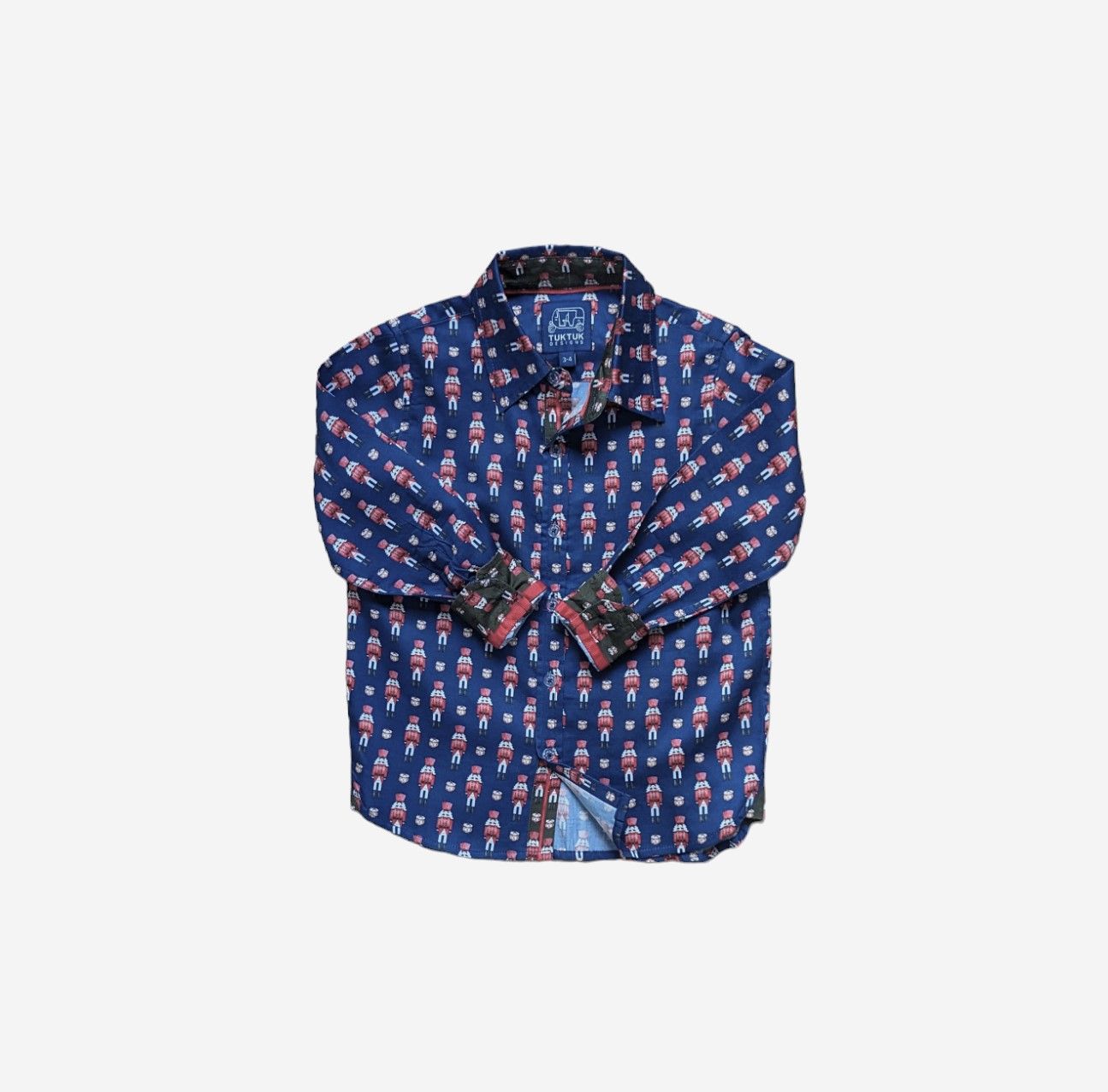 Nutcrackers Long Sleeve Button Down