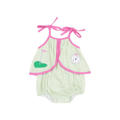 Golf Applique Swing Front Sunsuit with Applique